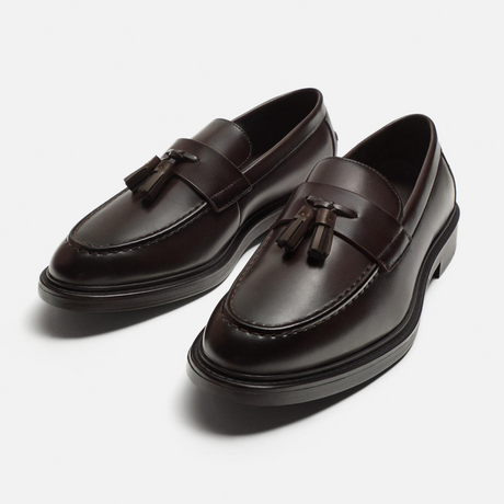 ZARA Smart Loafers With Tassels 2602-420-700-BRN