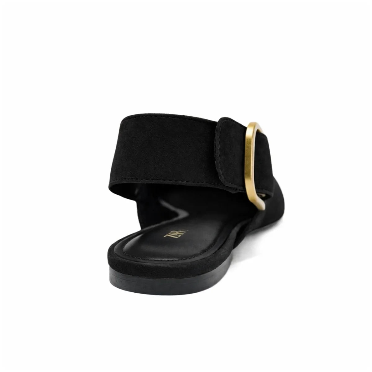 ZARA SPLIT SUEDE WITH BUCKLE Sandals Women 923-3- BLK