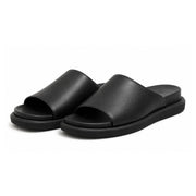 ZARA vibram leather sliders 2338-620-800-BLK - Black / 39