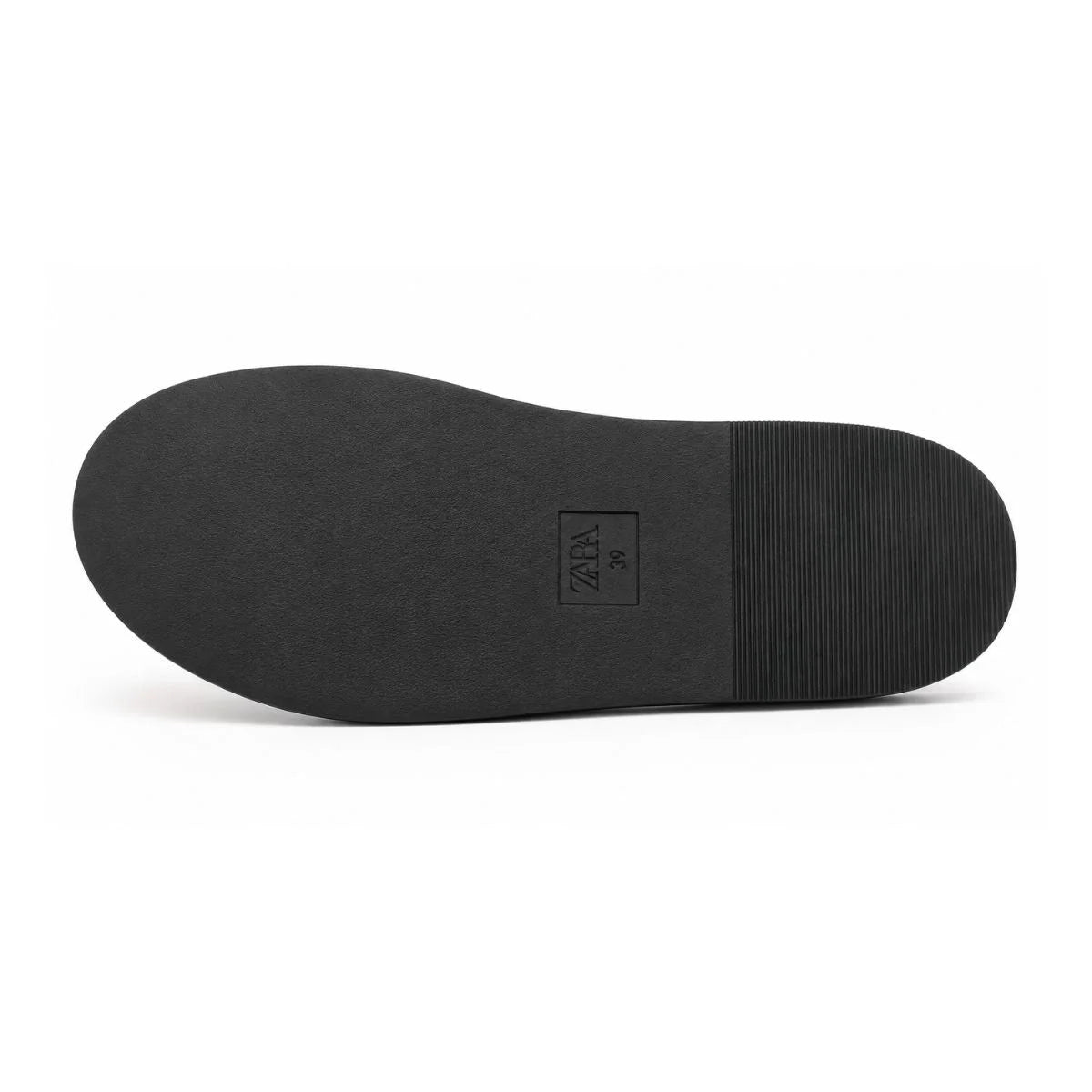 ZARA vibram leather sliders 2338-620-800-BLK