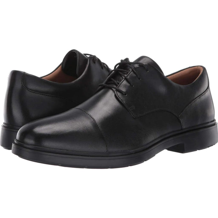 Clarks Un Tailor Cap - Black Leather / 8 / D - Medium - Shoes