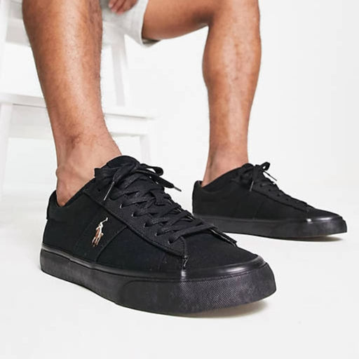 Polo Ralph Lauren Sayer Canvas Low-top Sneakers Men - BLK - Shoes