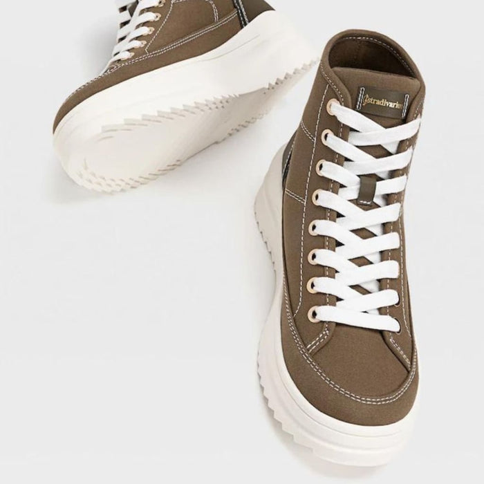 STRADIVARIUS Fabric High Top Trainers - Shoes