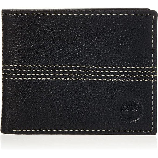 Timberland Leather Milled Quad Stitch Wallet - Black - Accessories